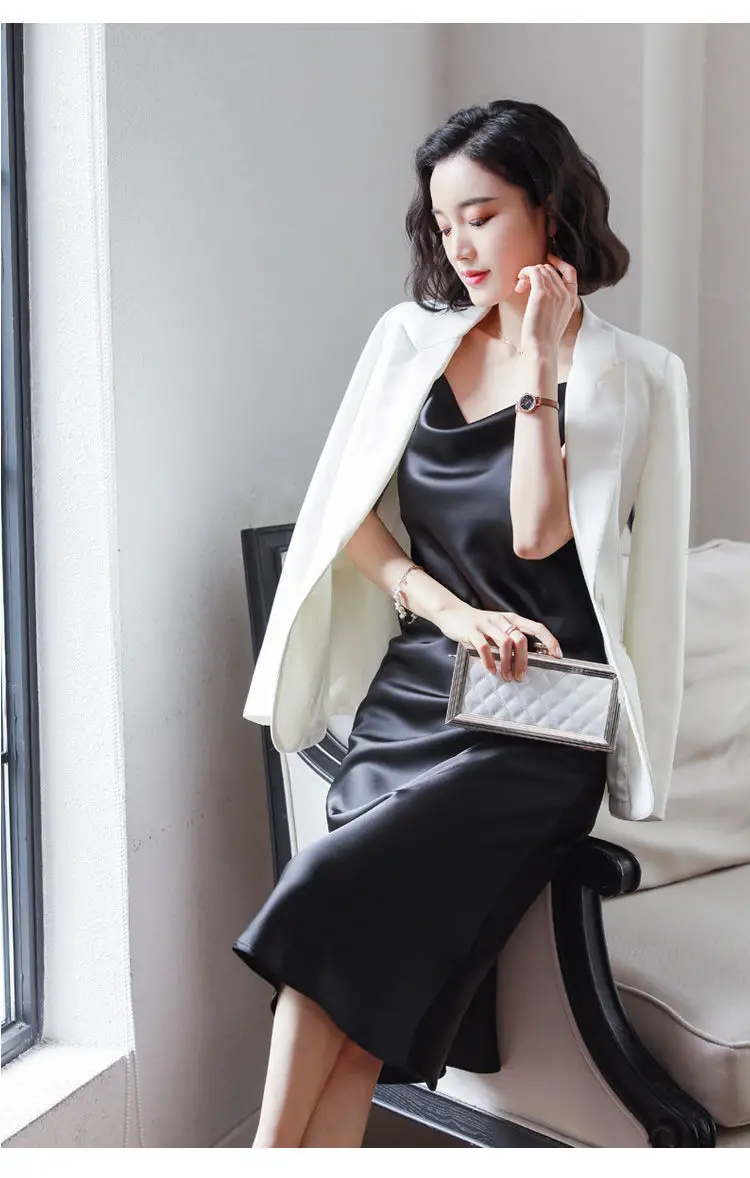 Women Satin Swing Collar Skirt Dress Summer 2024 — feature 10