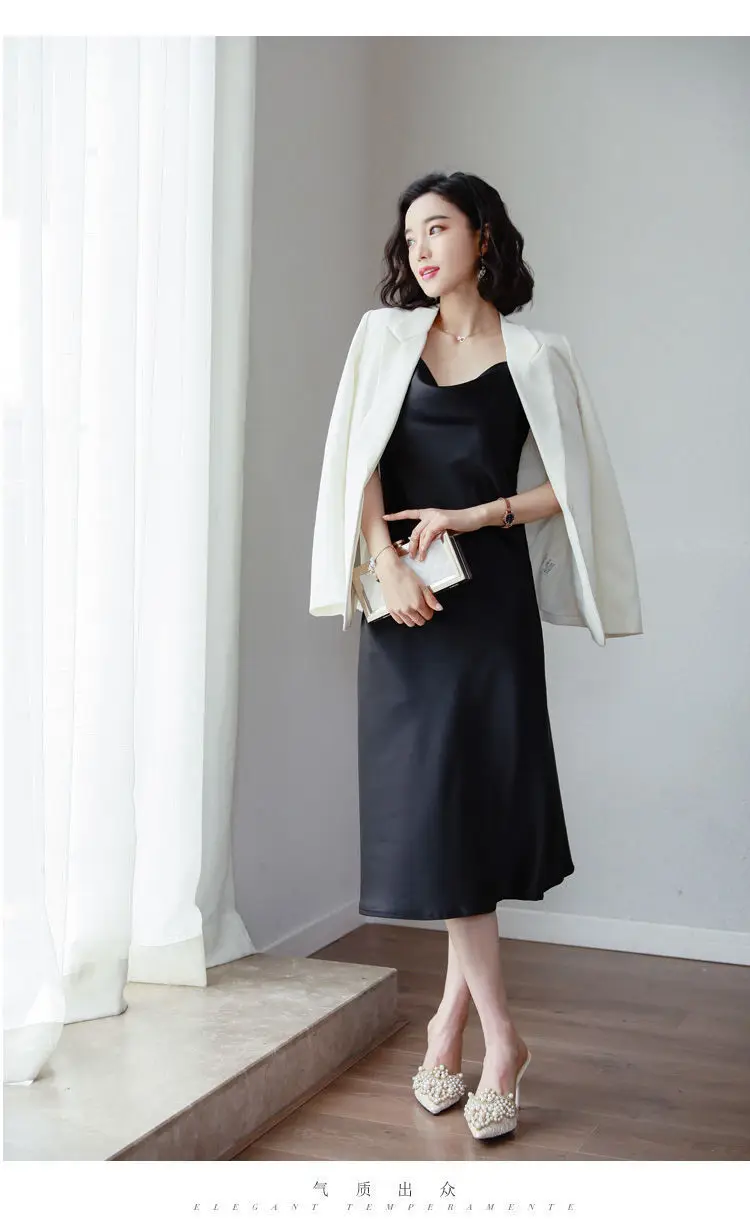Women Satin Swing Collar Skirt Dress Summer 2024 — feature 11