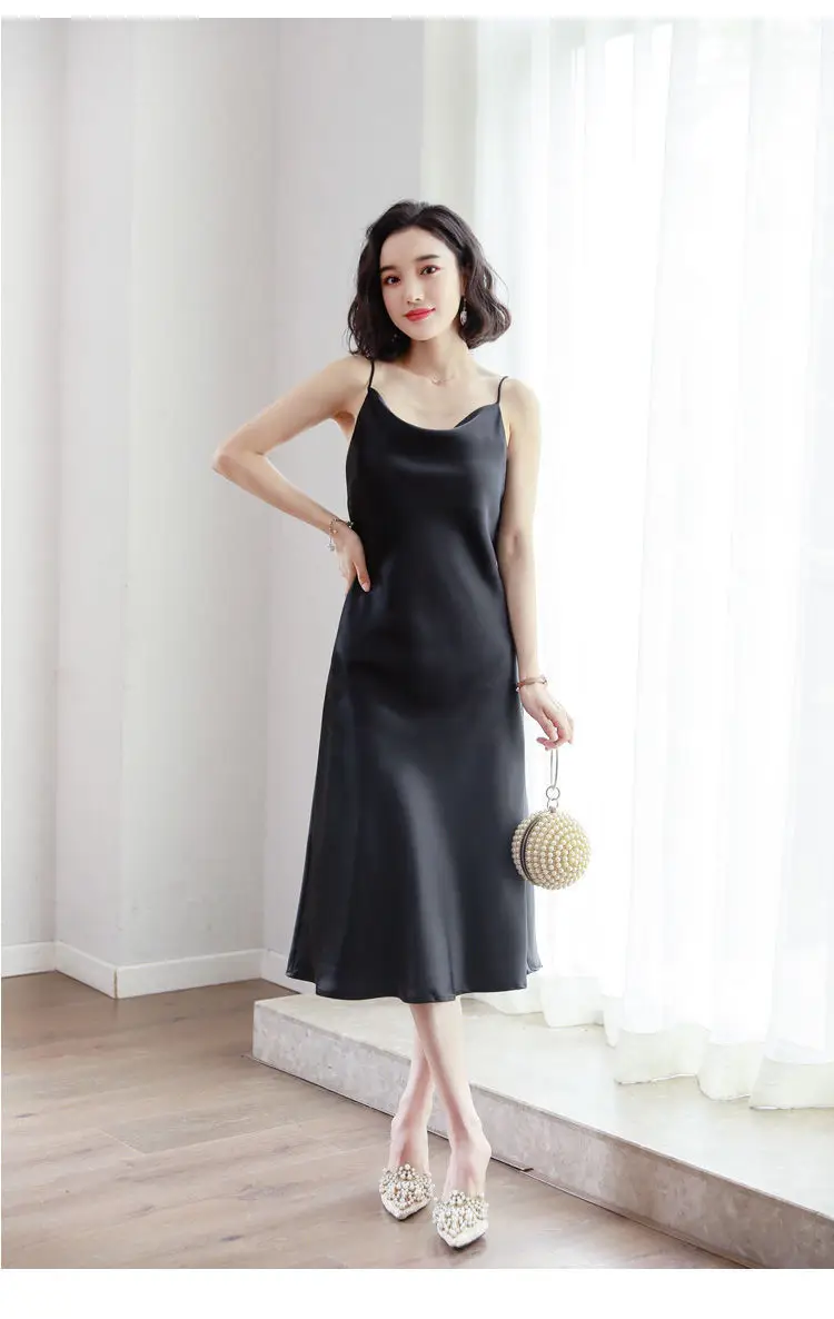 Women Satin Swing Collar Skirt Dress Summer 2024 — feature 12