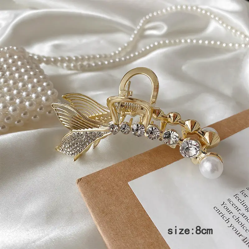 Korean Style Pearl Tassel Hairpin Clip for Women - Image 3