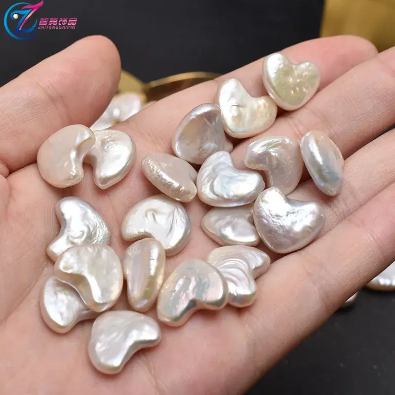 Natural Freshwater Pearl 14mm Love Baroque Decor