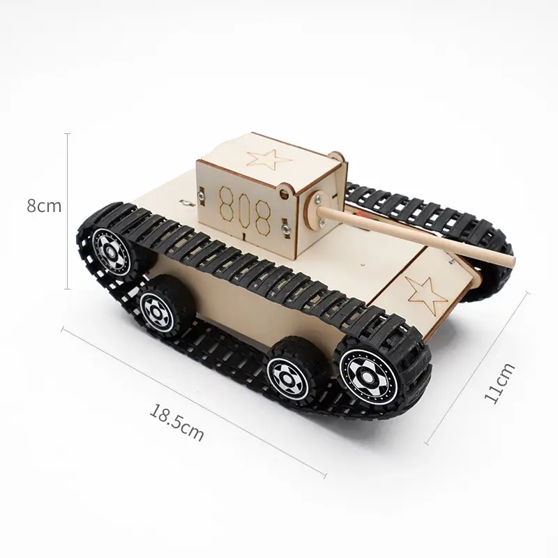 Children's Electric Track Tank Car DIY Toy for Kids