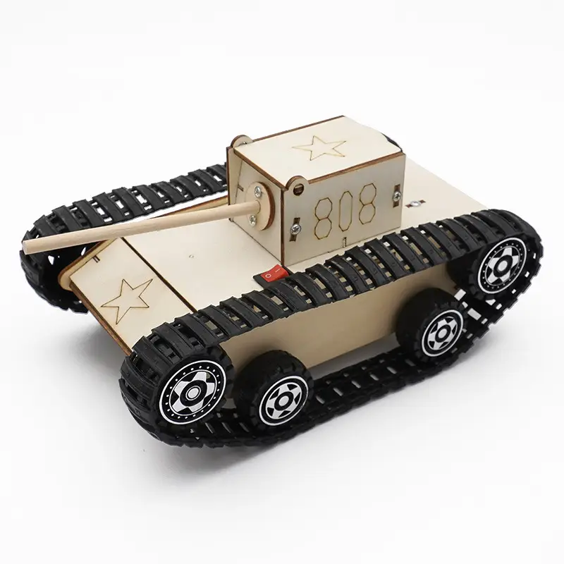 Children's Electric Track Tank Car DIY Toy for Kids