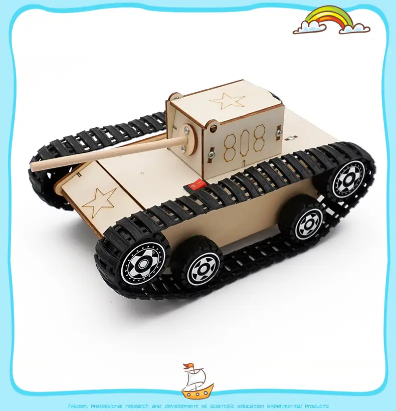 Children's Electric Track Tank Car DIY Toy for Kids — feature 11