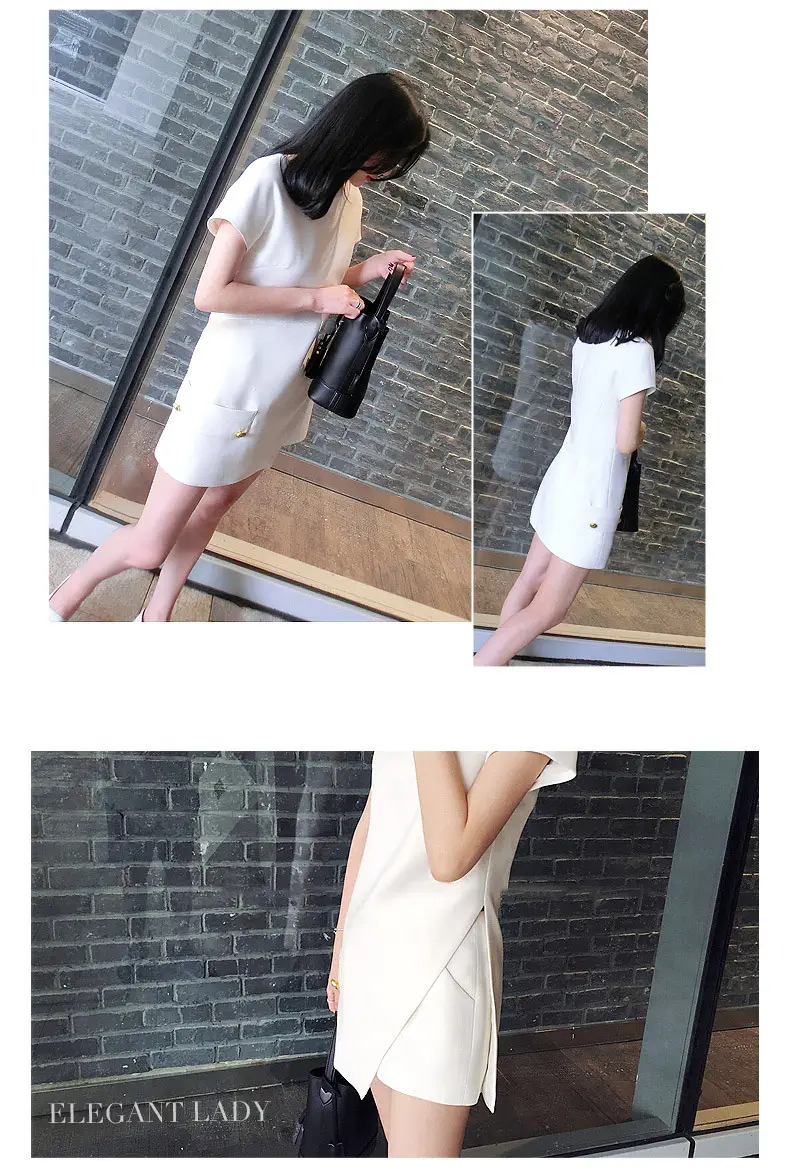 White 2-Piece Women's Summer Suit with Belted Shorts — feature 12