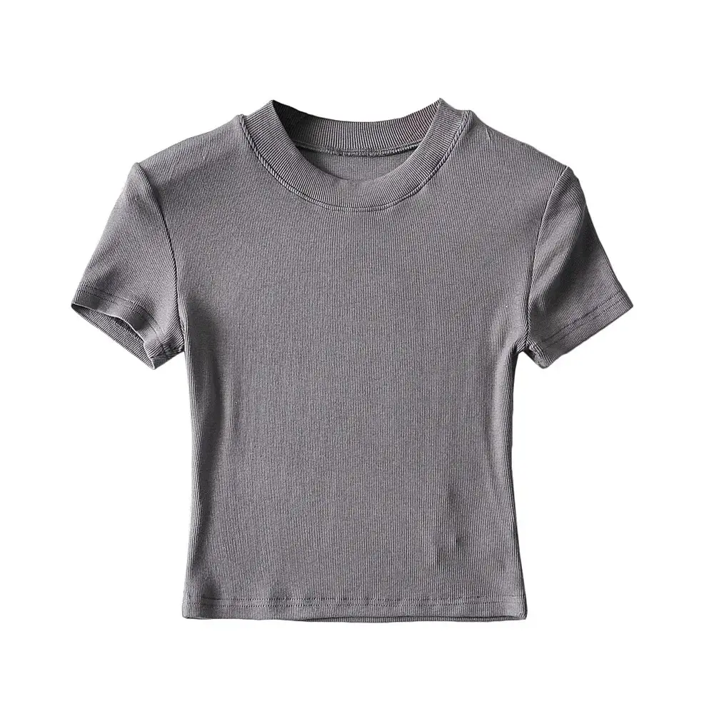 Women White Round Neck T-Shirt 2023 Summer - Image 12