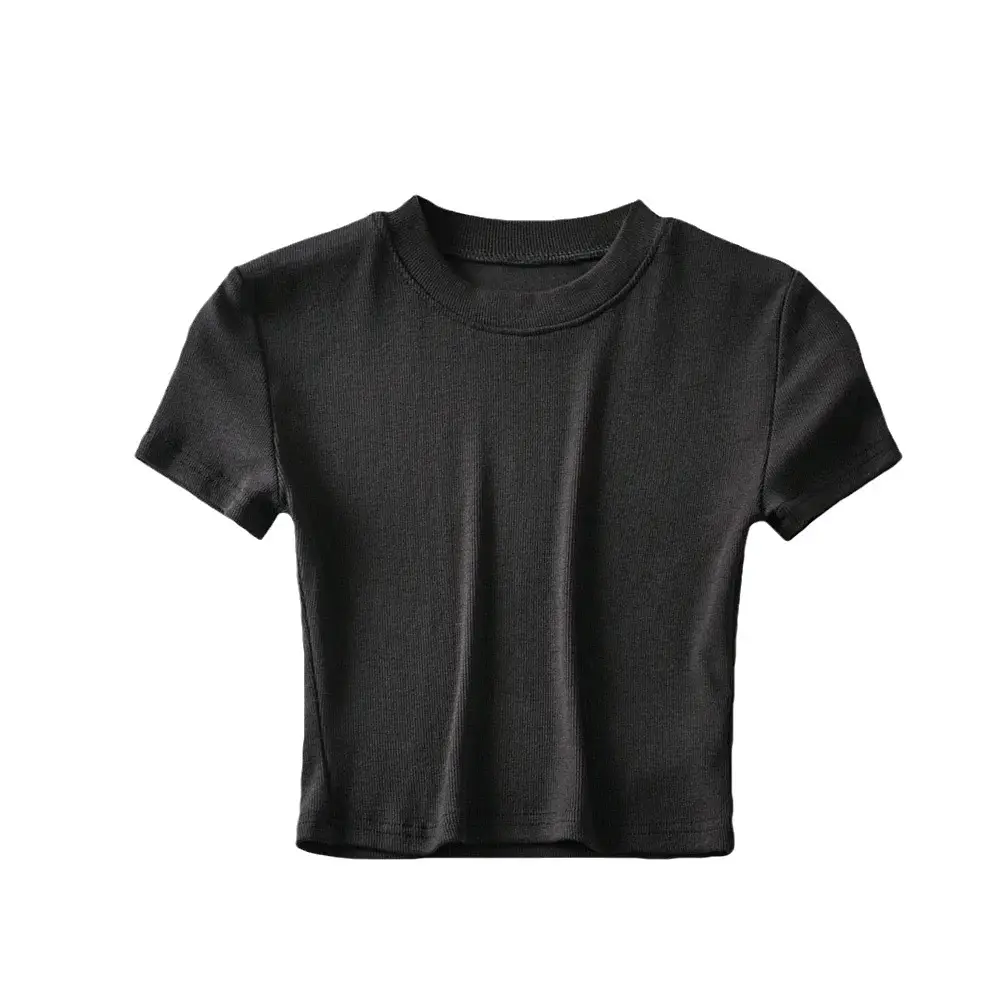 Women White Round Neck T-Shirt 2023 Summer - Image 13