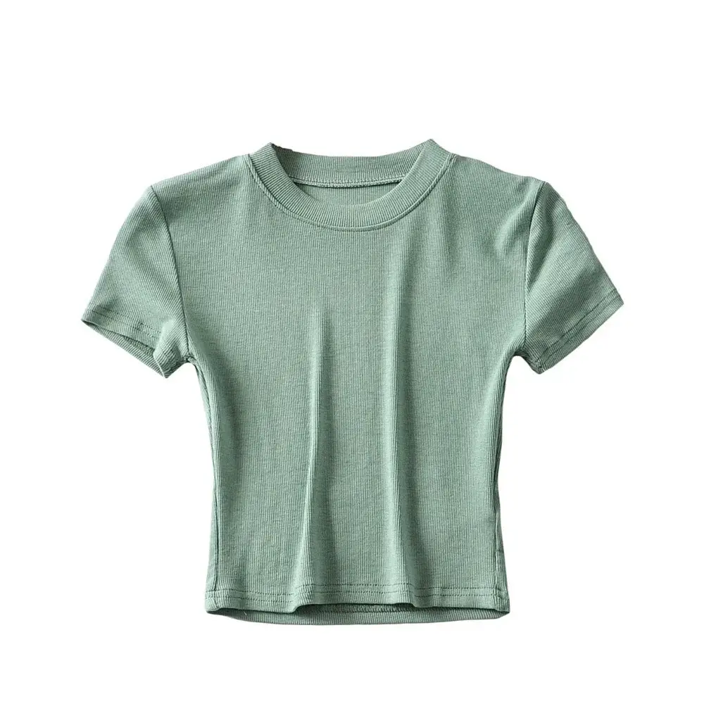 Women White Round Neck T-Shirt 2023 Summer - Image 2