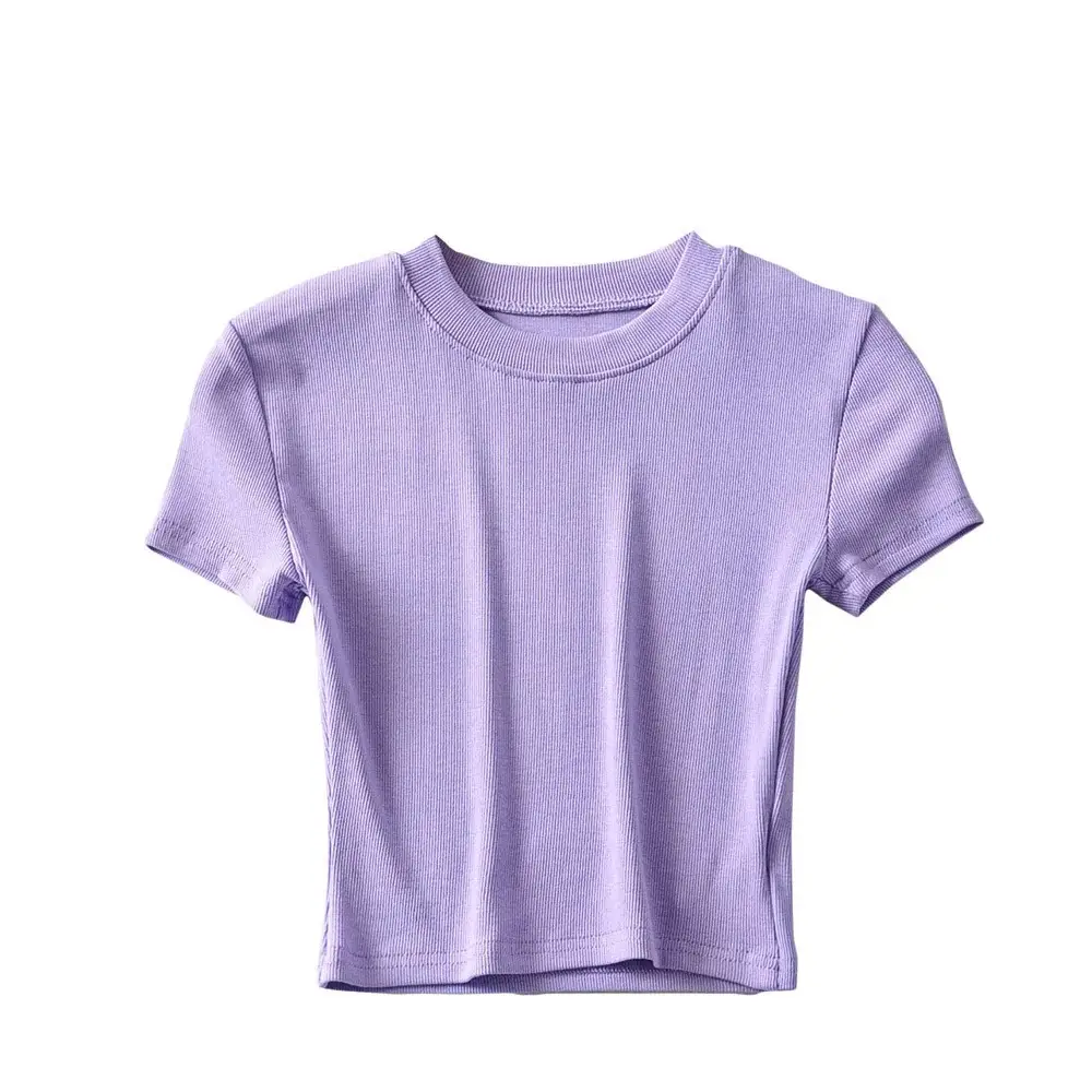Women White Round Neck T-Shirt 2023 Summer - Image 3