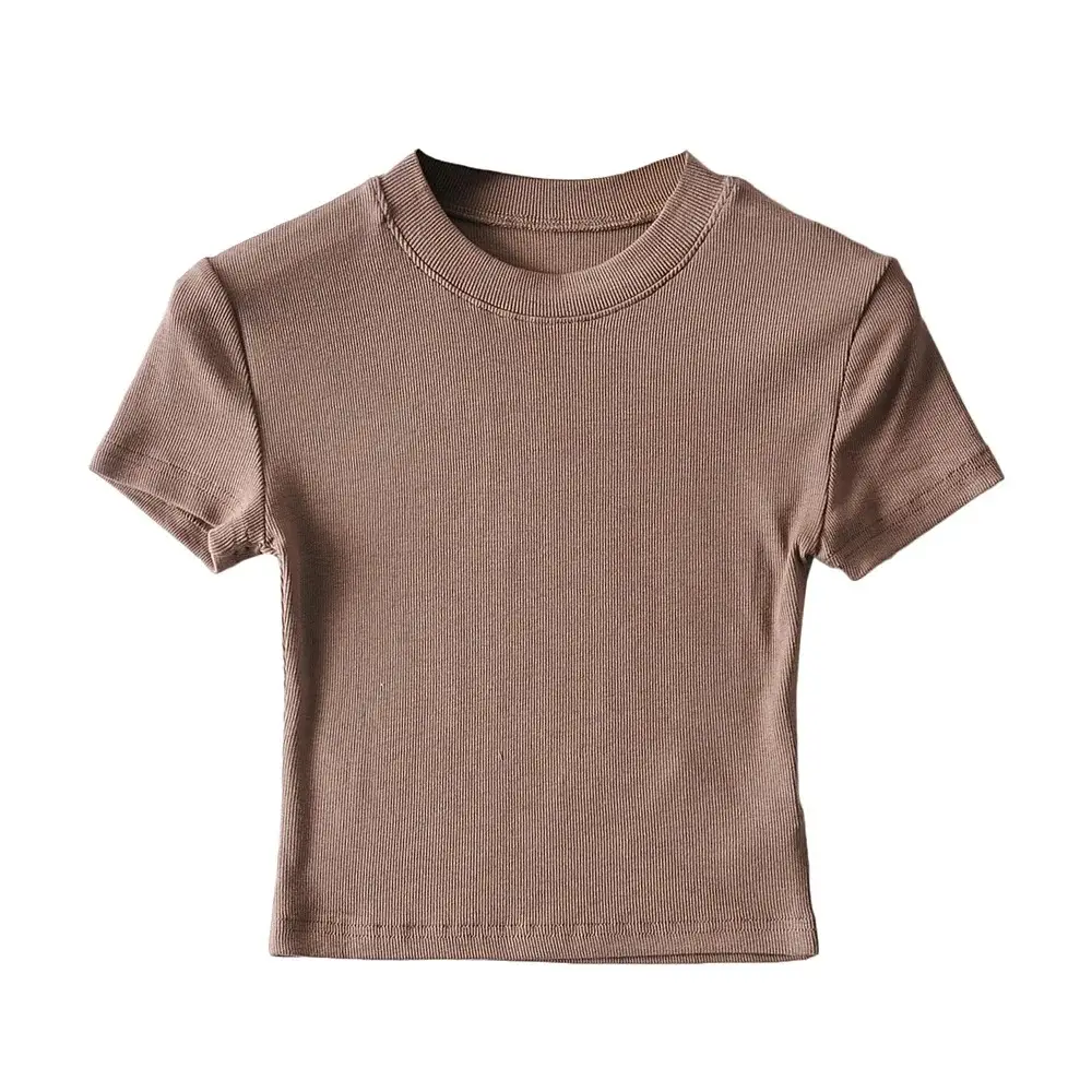 Women White Round Neck T-Shirt 2023 Summer - Image 8