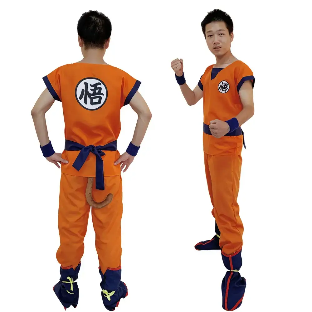 Orange Dragon Ball Kids Suit Halloween Cosplay Gold