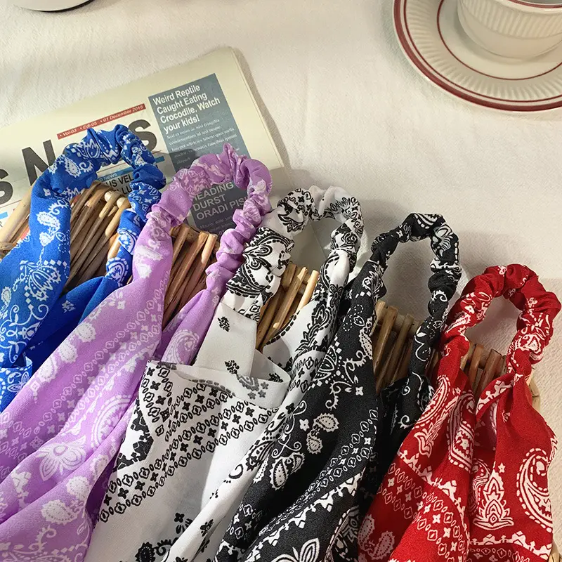 Sweet Black & White Embroidered Headscarf for Women - Image 9