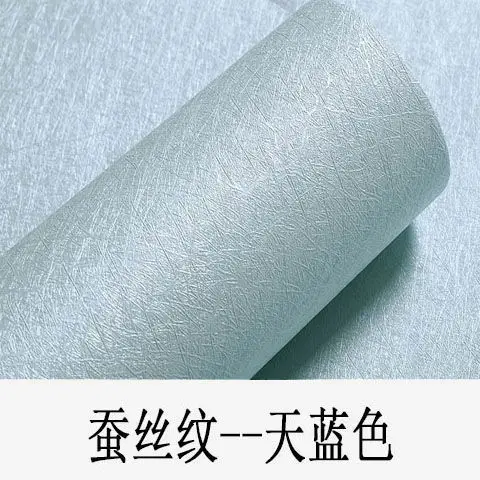 Factory wholesale self-adhesive linen fabric wallpaper warm dormitory bedroom plain solid color stickers Hotel background wall wallpaper