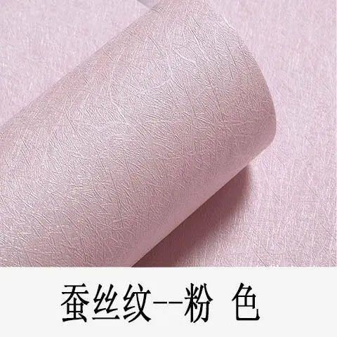 Factory wholesale self-adhesive linen fabric wallpaper warm dormitory bedroom plain solid color stickers Hotel background wall wallpaper
