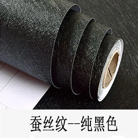 Factory wholesale self-adhesive linen fabric wallpaper warm dormitory bedroom plain solid color stickers Hotel background wall wallpaper