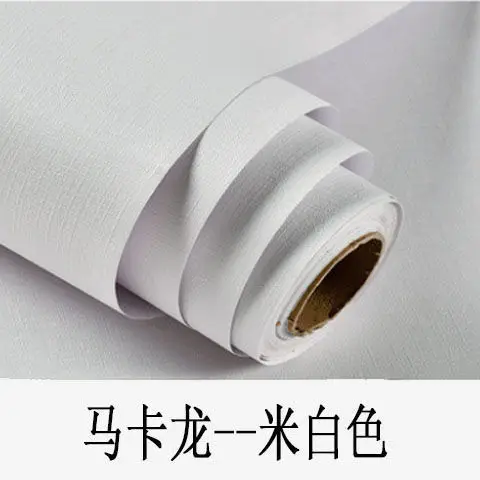Factory wholesale self-adhesive linen fabric wallpaper warm dormitory bedroom plain solid color stickers Hotel background wall wallpaper