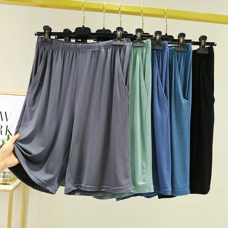 Women's Grey Modal Shorts Plus Size Slimming - Image 7