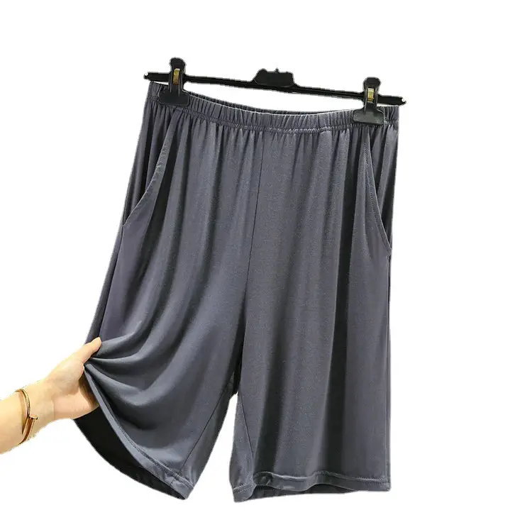 Women's Grey Modal Shorts Plus Size Slimming - Image 10