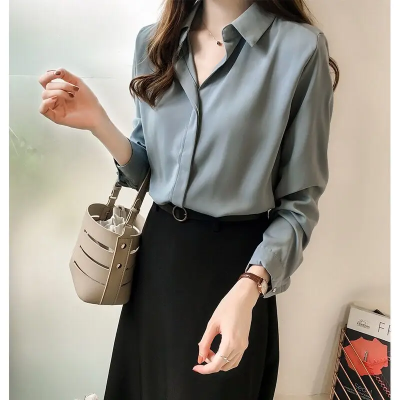 2021 Korean Style Long Sleeve Chiffon Shirt Women — feature 2