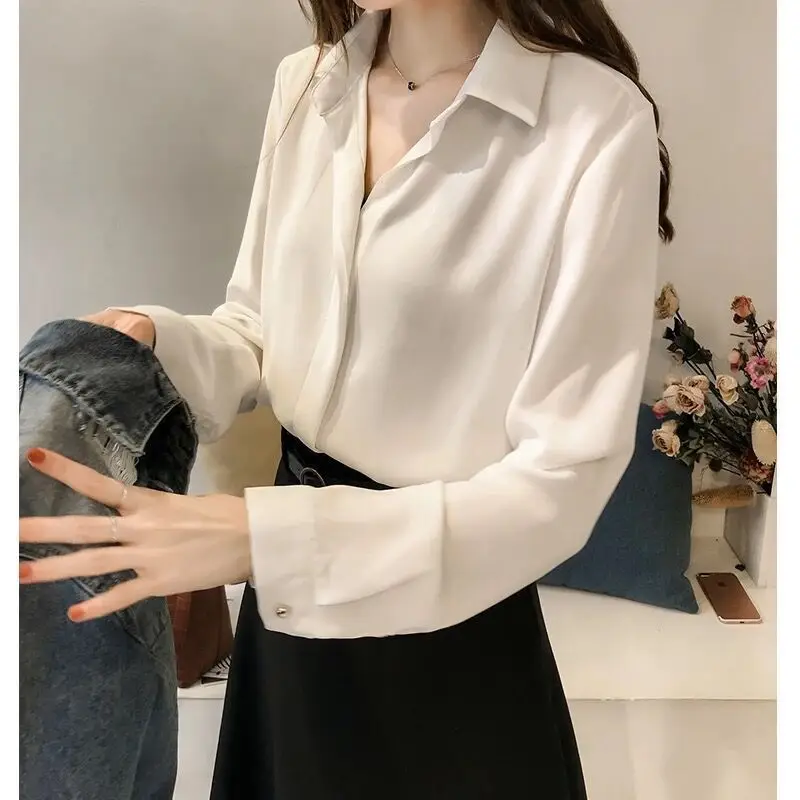 2021 Korean Style Long Sleeve Chiffon Shirt Women — feature 6