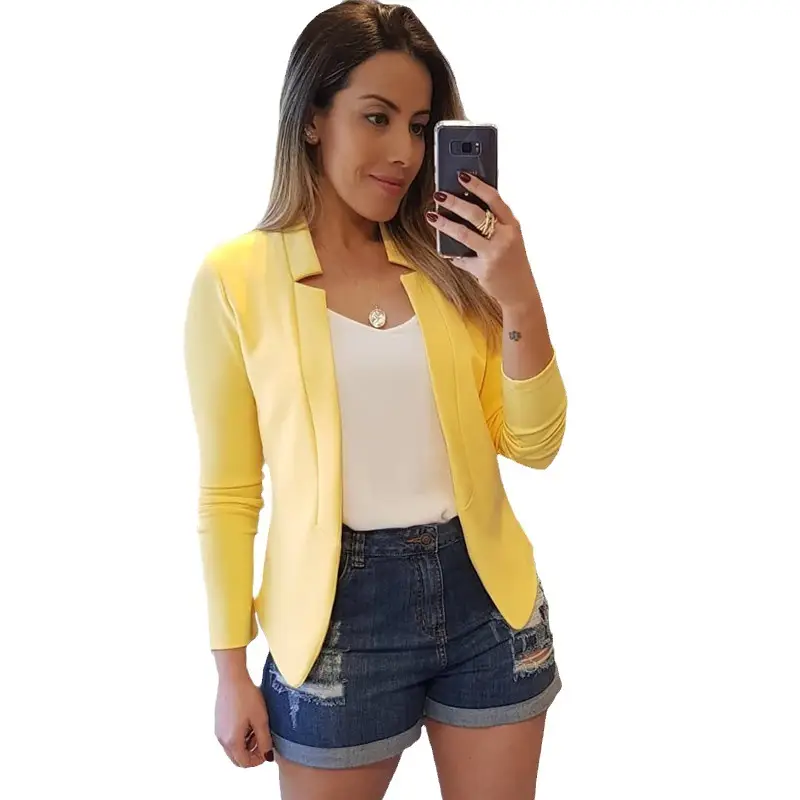 Women's Yellow Crossbody Jacket Small Suit - Image 10