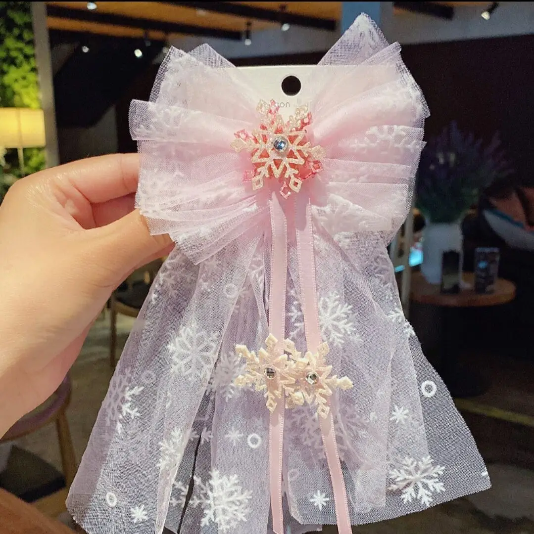 Blue Ice Princess Hairpin with Snowflake Crown