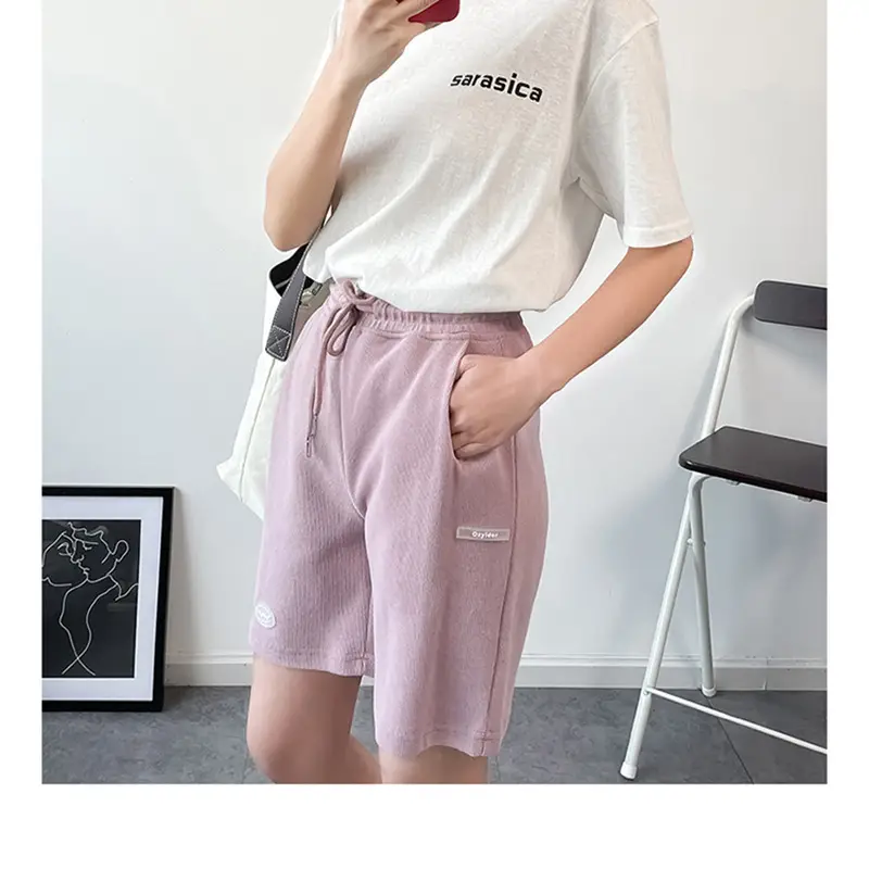 Women's Asymmetrical Cream Satin Shorts Wide Leg — feature 1