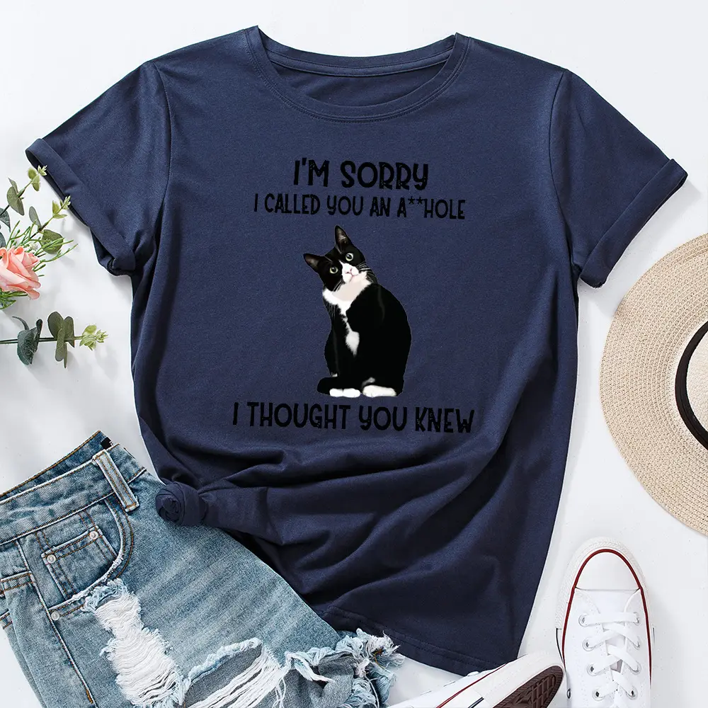 Yellow Cat Print T-Shirt for Women Loose Fit - Image 8