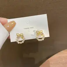 925 Silver Pearl Bow Earrings for Women — feature 5