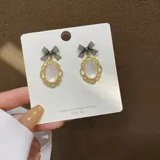 925 Silver Pearl Bow Earrings for Women — feature 6