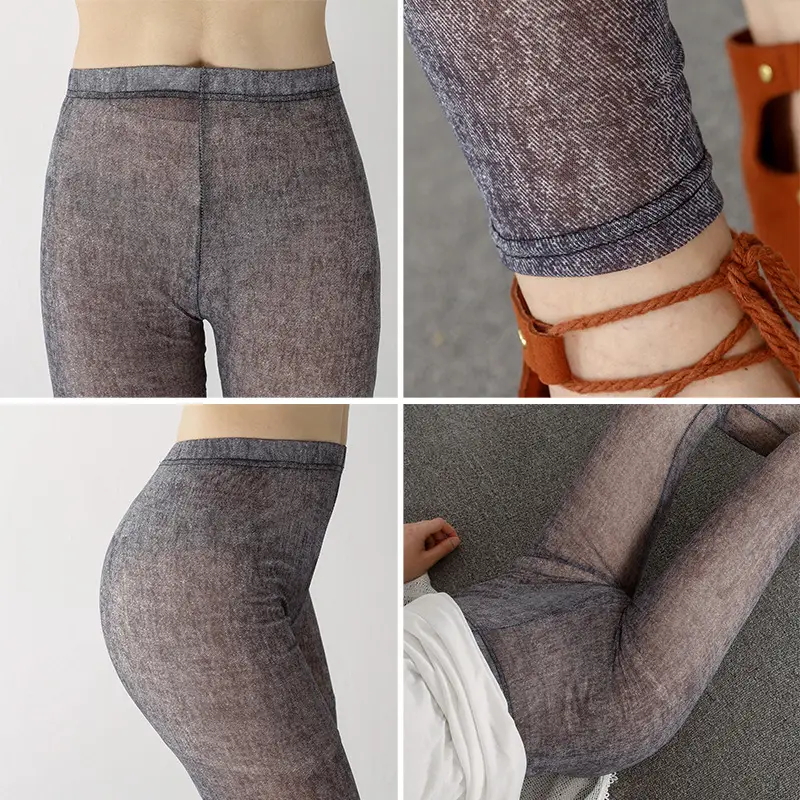 Women's Green Camo Mesh Leggings High Waist Summer — feature 10