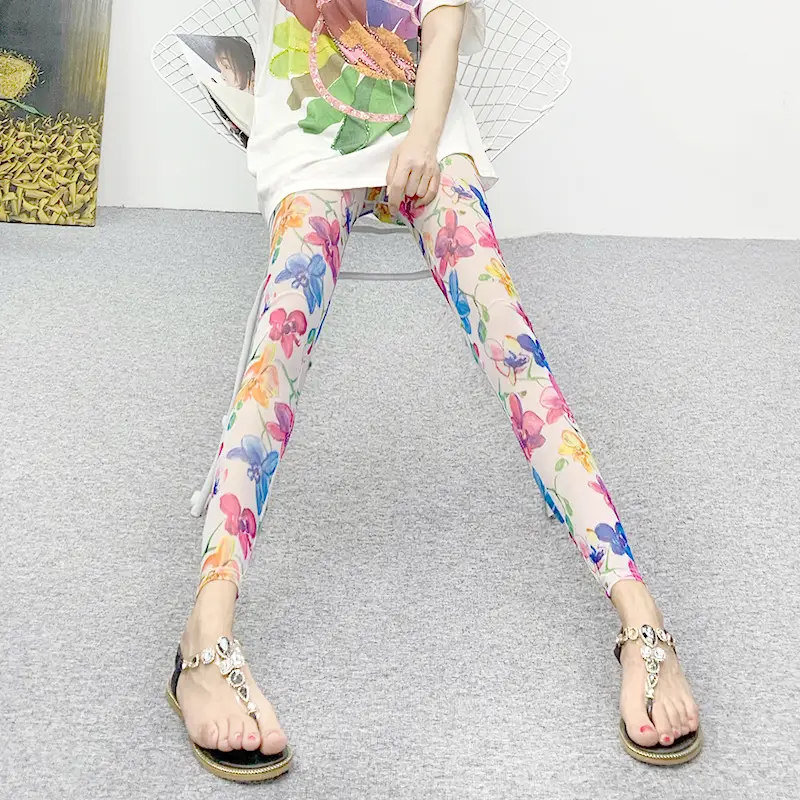 Women's Green Camo Mesh Leggings High Waist Summer - Image 20