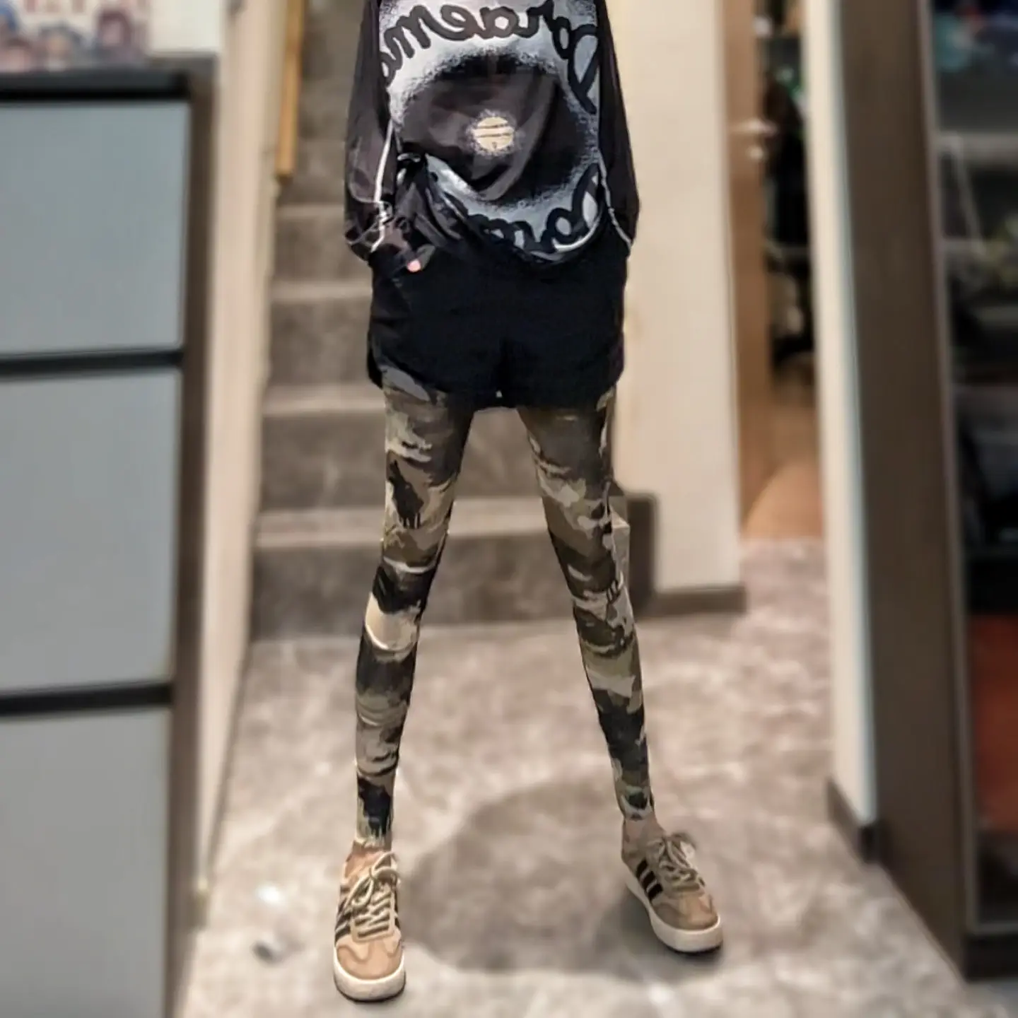 Women's Green Camo Mesh Leggings High Waist Summer - Image 25