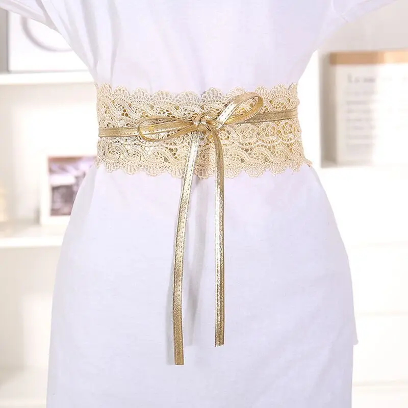 Black Lace Waist Strap for Women's Dress - Image 6