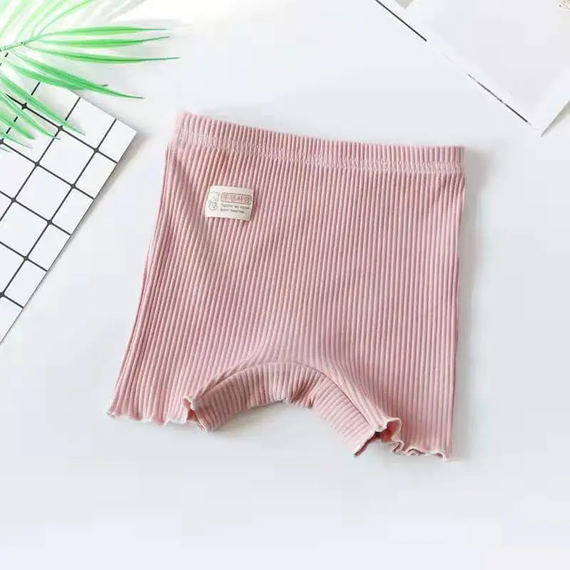 Girls Cotton Safety Leggings Pink 95 Threaded