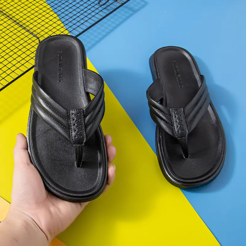 White Casual Beach Flip Flops for Men