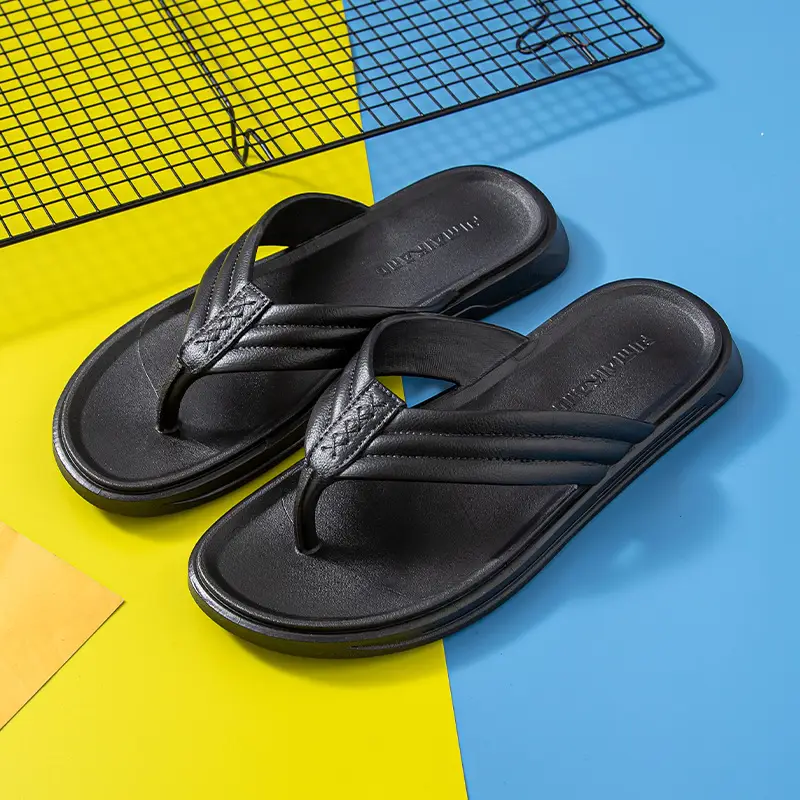 White Casual Beach Flip Flops for Men