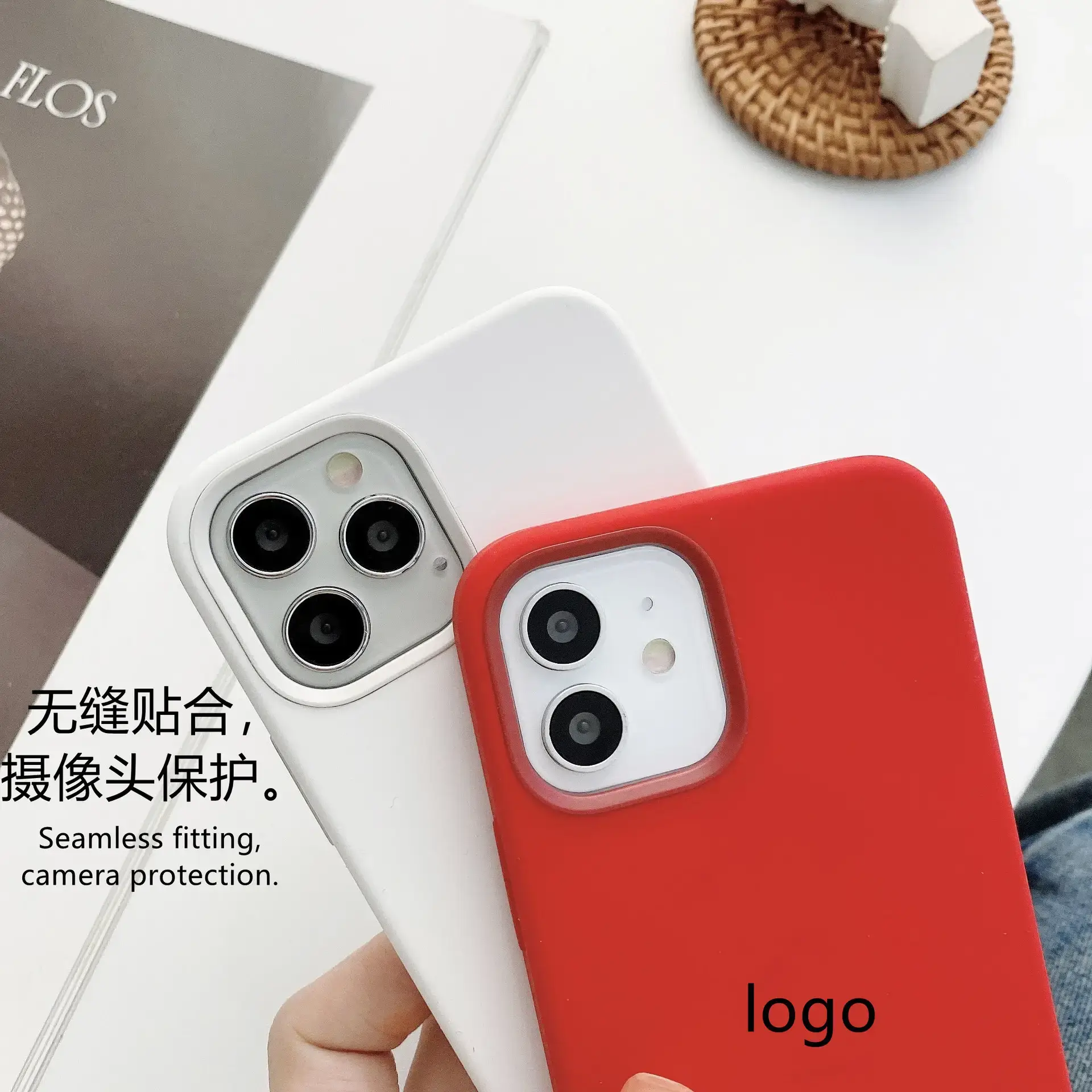 Magnetic Phone Case for iPhone 12 Series 1:1 Pure Liquid Two-Color Silicone - Image 17