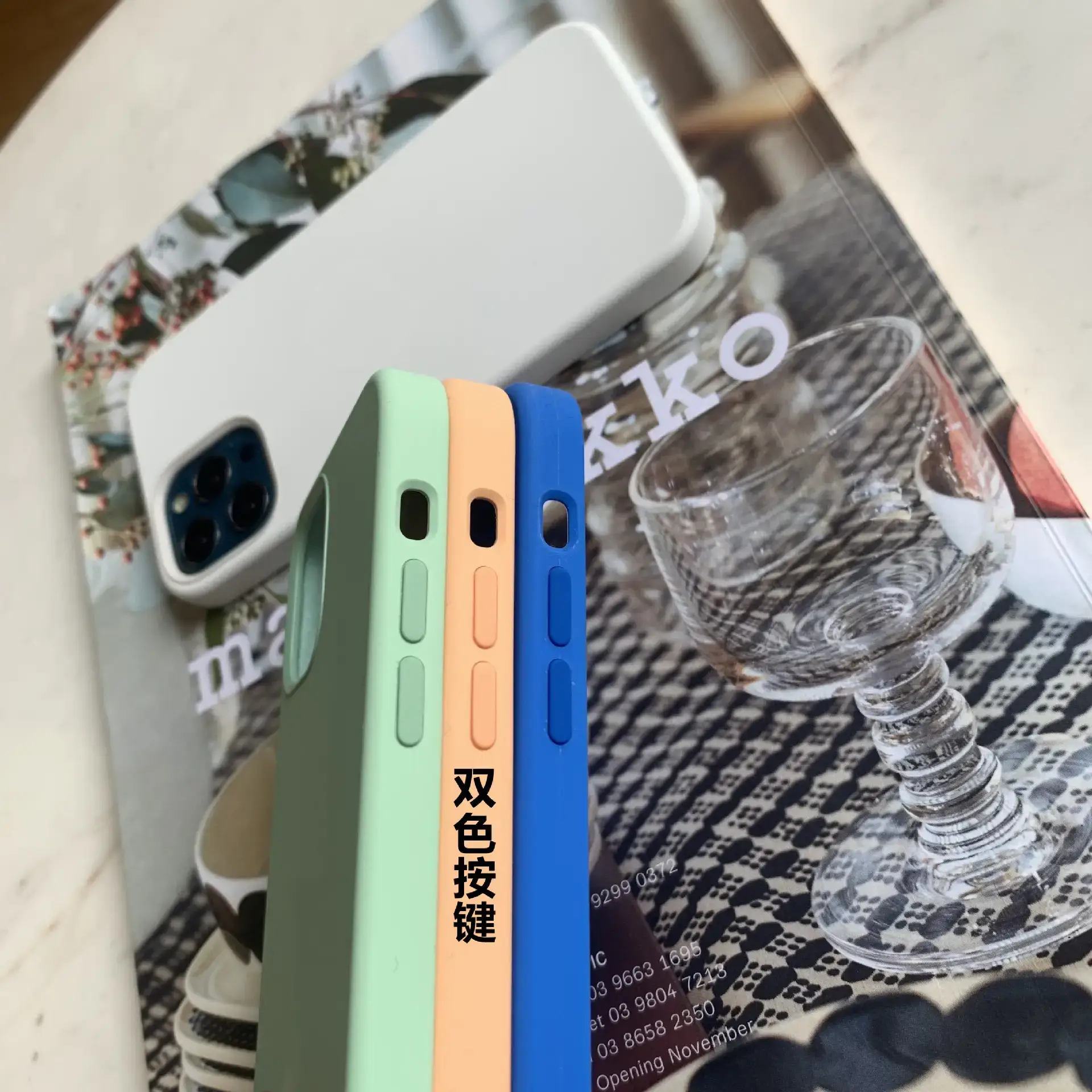 Magnetic Phone Case for iPhone 12 Series 1:1 Pure Liquid Two-Color Silicone - Image 18