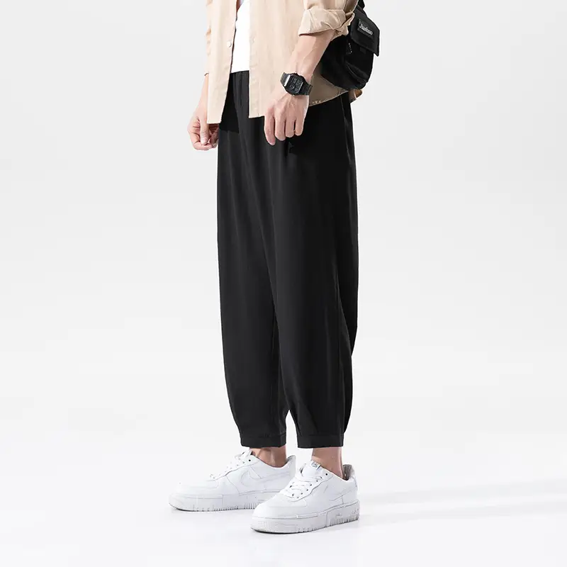 Men's Light Ice Silk Cropped Casual Pants - Image 6