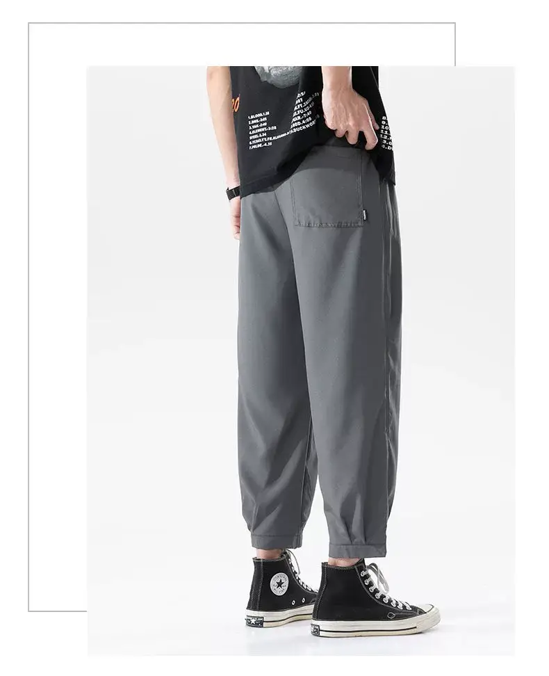 Men's Light Ice Silk Cropped Casual Pants — feature 12