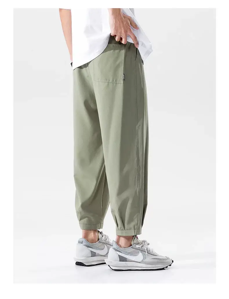 Men's Light Ice Silk Cropped Casual Pants — feature 14