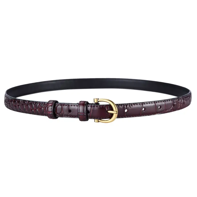 Women's Crocodile Belt All-match Jeans Western Fitted Dress - Image 9