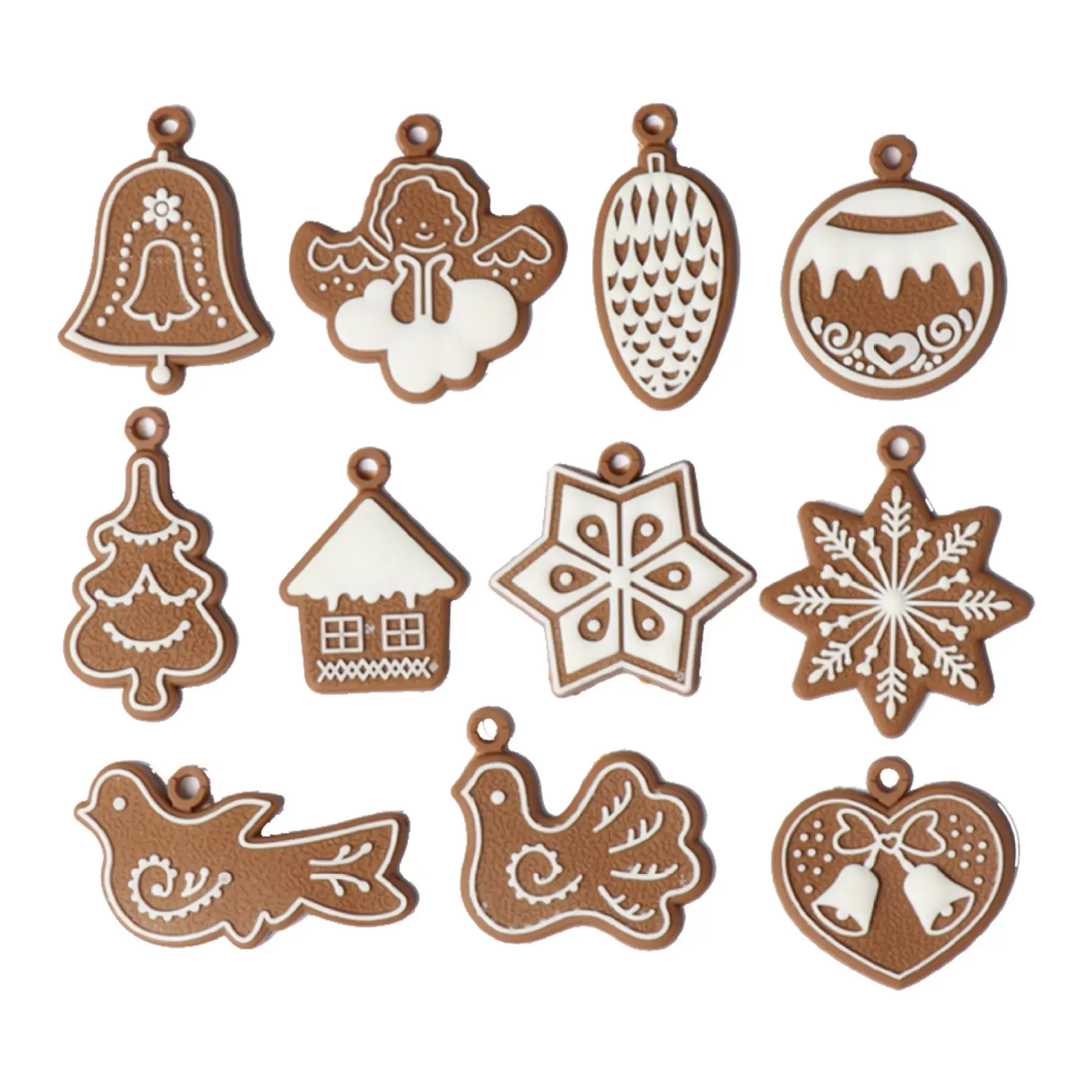 2024 Christmas Hanging Ornaments Set Snowflakes Gloves Christmas Decor - Image 9