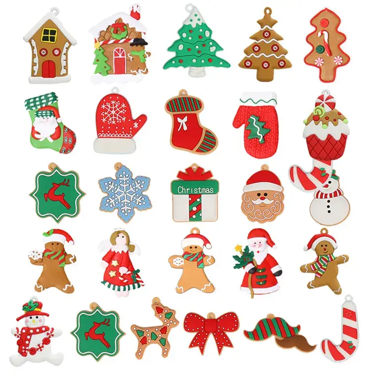 2024 Christmas Hanging Ornaments Set Snowflakes Gloves Christmas Decor - Image 28