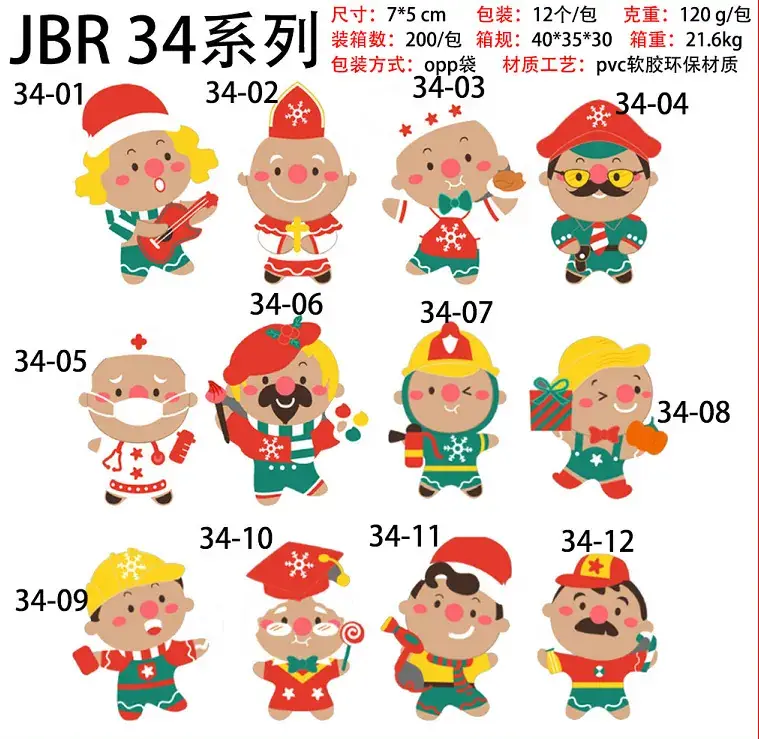 2024 Christmas Hanging Ornaments Set Snowflakes Gloves Christmas Decor - Image 19