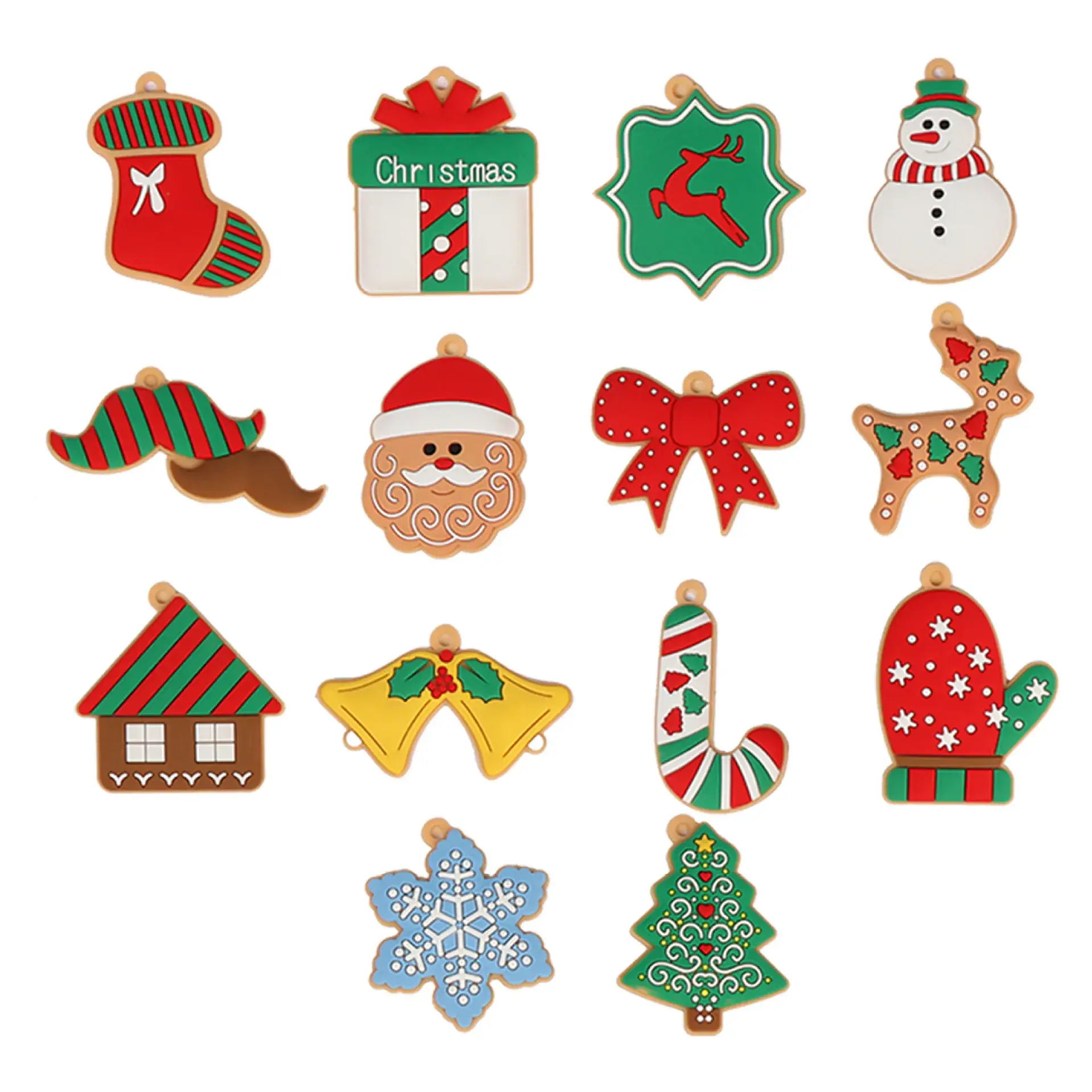 2024 Christmas Hanging Ornaments Set Snowflakes Gloves Christmas Decor - Image 23