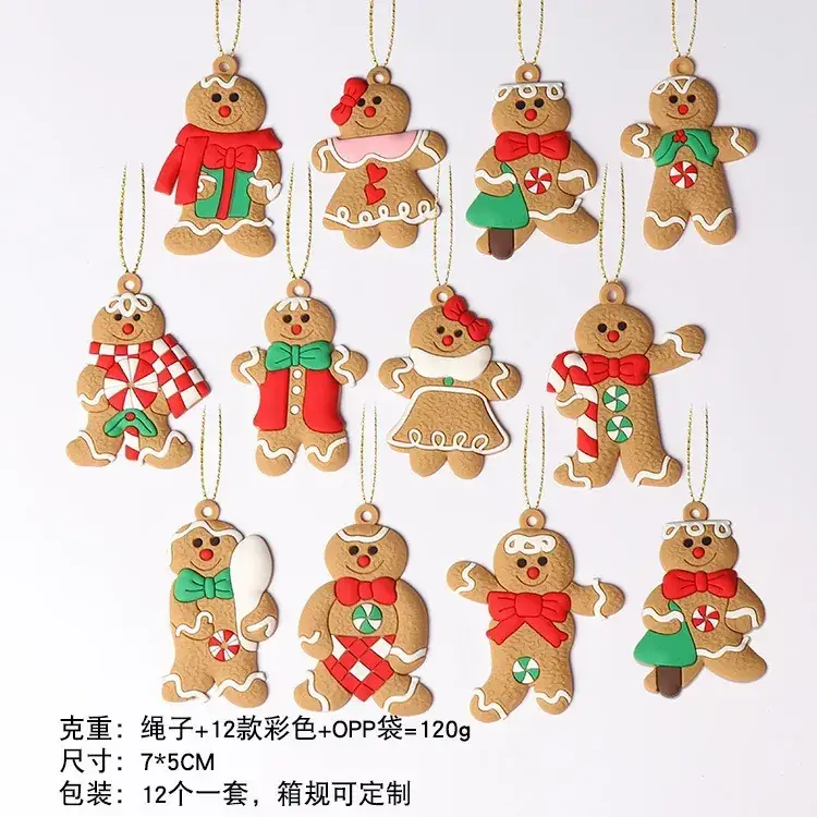 2024 Christmas Hanging Ornaments Set Snowflakes Gloves Christmas Decor - Image 4