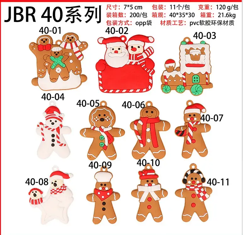 2024 Christmas Hanging Ornaments Set Snowflakes Gloves Christmas Decor - Image 5