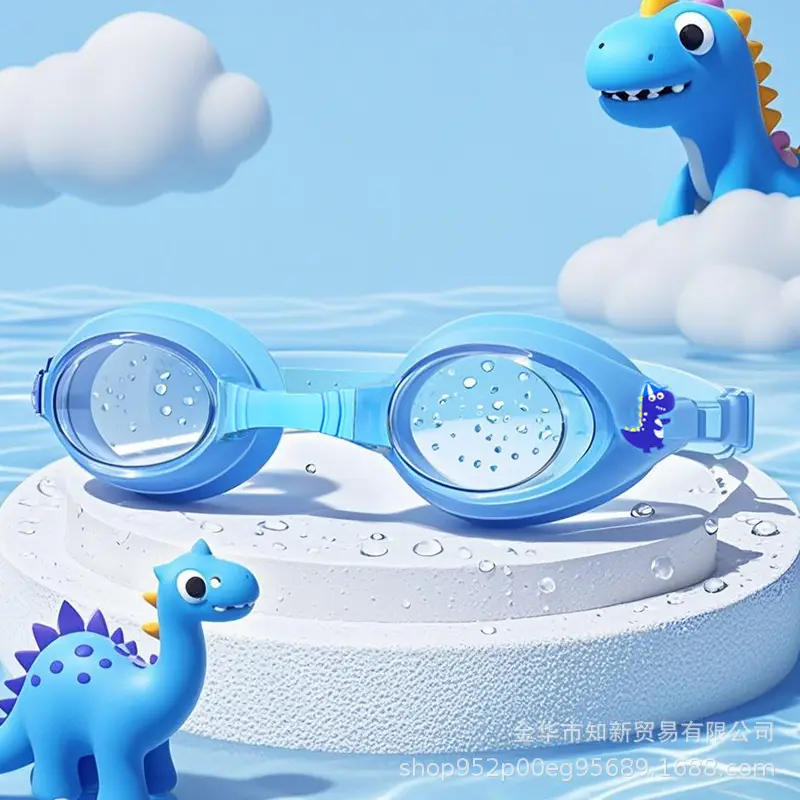 Cartoon Swimming Goggles, Children's Swimming Goggles Equipment, High-Definition Waterproof and Anti-Fog Silicone Goggles, Transparent Cross-Border Shipping